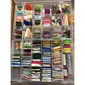 Embroidery & Cross Stitch Carded Thread Floss in Box over 185 Skeins In 2 Boxes